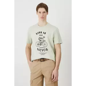 Medicine tricou din bumbac barbati, culoarea verde, cu imprimeu imagine