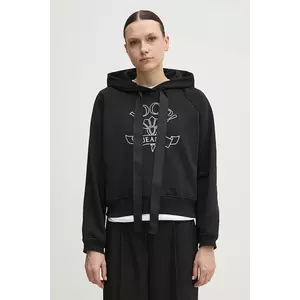 Joop! hanorac de bumbac femei, culoarea negru, cu glugă, cu imprimeu, 30046176 imagine