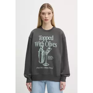 Abercrombie & Fitch bluză femei, culoarea gri, cu imprimeu, KI152-5076 imagine