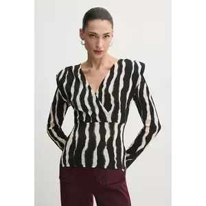 Morgan bluza TIBLO femei, culoarea negru, modelator, TIBLO imagine