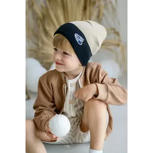 Jamiks caciula de bumbac pentru copii CELESTYN culoarea maro, din tesatura neteda, JWH030 imagine