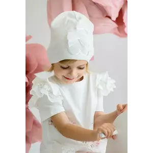 Jamiks caciula de bumbac pentru copii MARTINA culoarea bej, bumbac, din tesatura neteda, JWH060 imagine