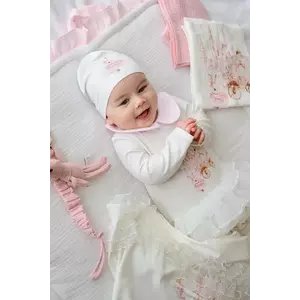 Jamiks caciula copii TEONA culoarea bej, din tesatura neteda, JLH041 imagine