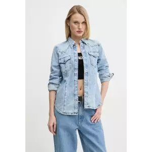 Diesel cămașă din denim DE-WAVES SHIRT femei, cu guler clasic, regular, A09966.068KC imagine
