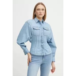 Elisabetta Franchi cămașă din denim femei, cu guler clasic, regular, CJ33D51E2 imagine