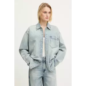 Miss Sixty cămașă din denim femei, cu guler clasic, relaxed, 6S1XJ49500 imagine