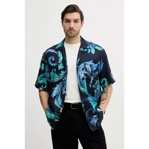 Versace Jeans Couture cămașă bărbați, culoarea bleumarin, cu guler button-down, relaxed, 78GAL2B0 NS632 imagine