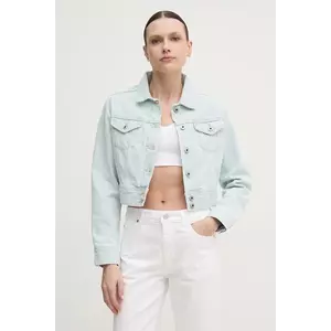 Pepe Jeans geacă din denim CROPPED JACKET de tranziție, PL402431PG2 imagine