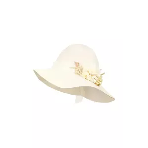 Jamiks pălărie din bumbac pentru copii MAJKA culoarea bej, bumbac, JLH086 imagine