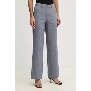 OUI pantaloni din amestec de in femei, lat, high waist, 91740 imagine