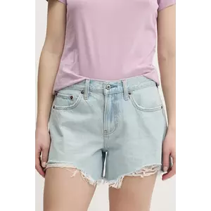Abercrombie & Fitch pantaloni scurți jeans femei, uni, high waist, KI149-5089 imagine