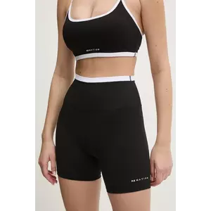 P.E Nation pantaloni scurți Stellar femei, culoarea negru, uni, high waist, 251S187 imagine