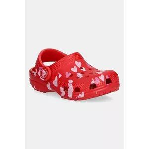 Crocs slapi copii CLASSIC VDAY CLOG culoarea rosu, 209755 imagine