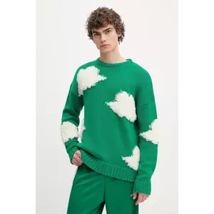 Fiorucci pulover de lână Cloud Sweater bărbați, culoarea verde, călduros, U02SPKSW335KN03GN02 imagine