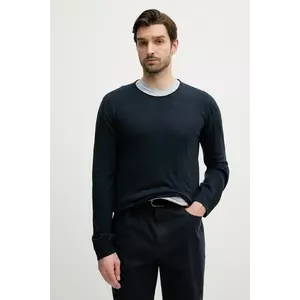 Pepe Jeans pulover din amestec de in LAYNE bărbați, culoarea bleumarin, light, PM702519 imagine