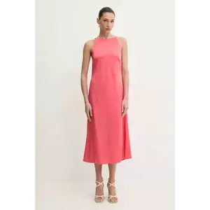 BOSS rochie culoarea roz, midi, dreaptă, 50537667 imagine
