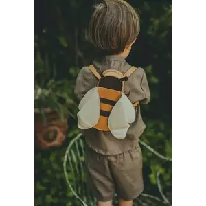 Donsje rucsac din piele pentru copii Mur Backpack Bee culoarea maro, mic, 5417401 imagine