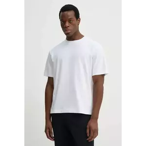 Filippa K tricou din bumbac bărbați, culoarea alb, uni, 31260 imagine