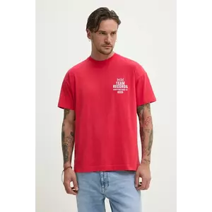 Red Bull Racing x Pepe Jeans tricou din bumbac TEAM RECORDS TEE bărbați, culoarea roșu, cu imprimeu, RM500010 imagine