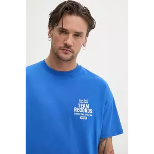 Red Bull Racing x Pepe Jeans tricou din bumbac TEAM RECORDS TEE bărbați, culoarea violet, cu imprimeu, RM500010 imagine