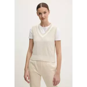 Dkny pulover de bumbac femei, culoarea bej, light, DP5R6021 imagine