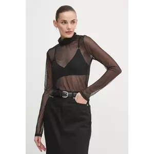 Artigli bluza femei, culoarea negru, neted, ACTS000431 imagine