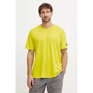 Helly Hansen tricou sport Tech culoarea galben, neted, 49584 imagine