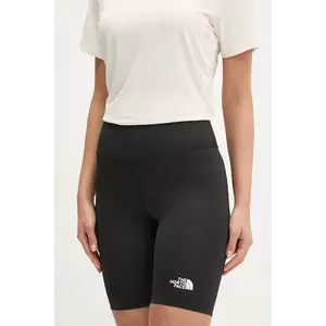 The North Face pantaloni scurti sport Flex femei, culoarea negru, neted, high waist, NF0A8BRVJK31 imagine