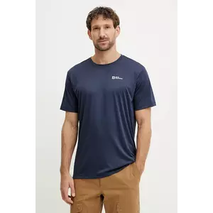 Jack Wolfskin tricou sport Tech culoarea albastru marin, neted, A63293 imagine