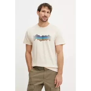 Smartwool tricou sport culoarea bej, cu imprimeu, SW002763 imagine