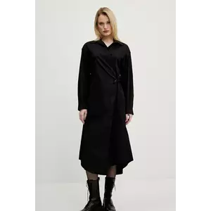 Diesel rochie D-ELPHI-LONG DRESS culoarea negru, midi, dreaptă, A16843.0IMAL imagine