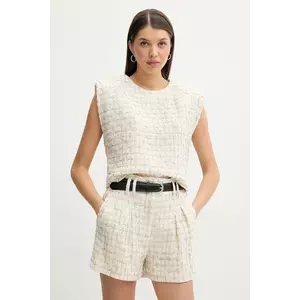 IRO bluza din amestec de in femei, culoarea bej, modelator, WP16XUNG imagine