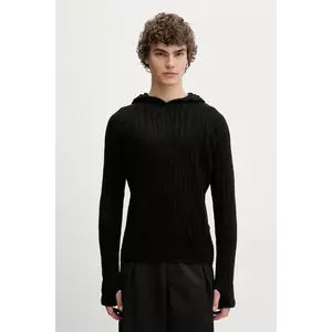 Heliot Emil pulover de lana barbati, culoarea negru, light, PRESS25_M_07_070_BLK01 imagine