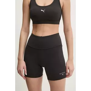 Puma pantaloni scurți de antrenament PUMA x HYROX culoarea negru, cu imprimeu, high waist, 526905 imagine
