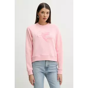 Fiorucci hanorac de bumbac Cupid Print Slim Fit Sweatshirt femei, culoarea roz, cu imprimeu, W02SPSCR327CJ01PN02 imagine
