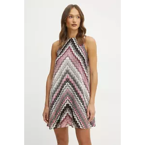 Missoni rochie culoarea roz, mini, evazată, DS25SG1L.BR00ZV imagine