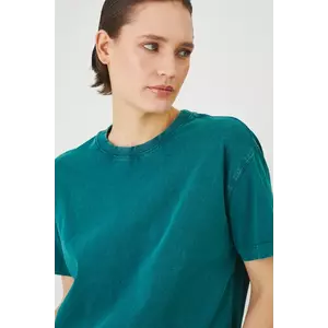 Medicine tricou din bumbac femei, culoarea verde imagine