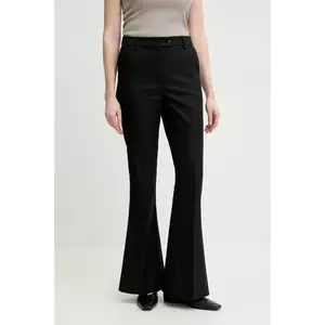 Gestuz pantaloni femei, culoarea negru, mulata, high waist, 10909903 imagine
