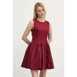 Never Fully Dressed rochie Mini Monika culoarea bordo, mini, evazată, NFDDR1918 imagine