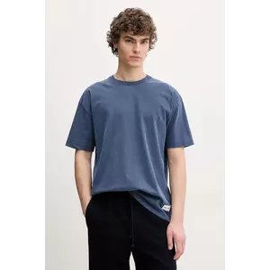 Samsoe Samsoe tricou din bumbac SAPIGMENT barbati, culoarea albastru marin, neted, M24400083 imagine