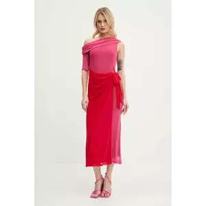 Never Fully Dressed rochie culoarea roz, maxi, mulată, NFDDR1917 imagine