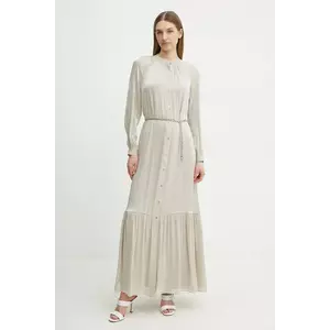MICHAEL Michael Kors rochie culoarea bej, maxi, evazată, MS482CM8BB imagine