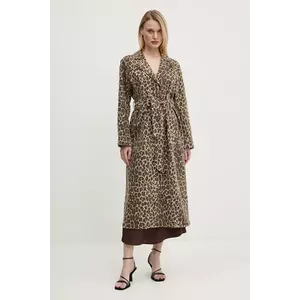 Never Fully Dressed palton Lucia femei, culoarea bej, de tranzitie, NFDOU403 imagine