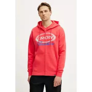 Under Armour bluză trening Project Rock culoarea rosu, cu glugă, cu imprimeu, 1389914 imagine