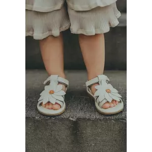 Donsje sandale din piele pentru copii Iles Fields Sandals Daisy culoarea alb, 2025102 imagine