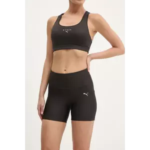Puma pantaloni scurți de alergare Velocity culoarea negru, neted, high waist, 526590 imagine