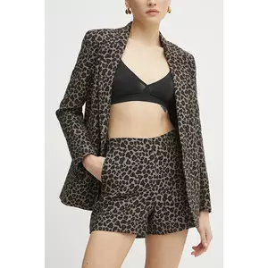 Morgan pantaloni scurti SHILI.F femei, culoarea bej, modelator, high waist, SHILI.F imagine