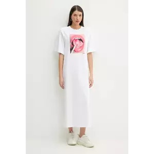 Fiorucci rochie din bumbac Lollipop Mouth Print Maxi T-Dress culoarea alb, maxi, dreaptă, W02SPDTS108CJ01WH03 imagine
