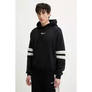 Hollister Co. bluza barbati, culoarea negru, cu glugă, cu imprimeu, KI322-5006 imagine