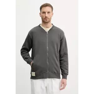 Alpha Industries bluza Studio Edition Fleece Bomber barbati, culoarea gri, neted, 156302 imagine